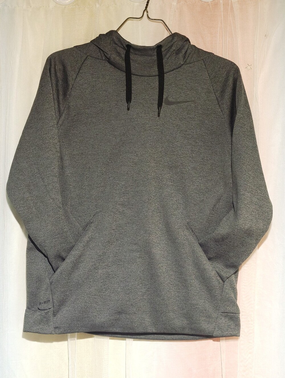 Nike Men's Therma Dri-FIT Pullover Hoodie heathered charcoal gray Size M Euc